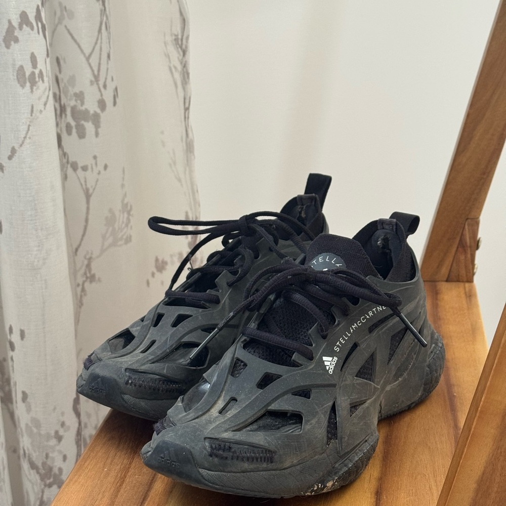 Adidas Stella McCartney Black Lace-Up Sneakers